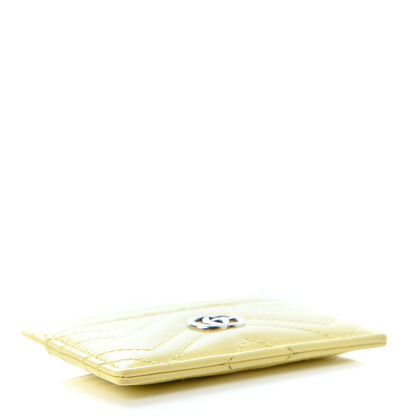 Gucci Calfskin Matelasse GG Marmont Card Holder Banana 4 of 5