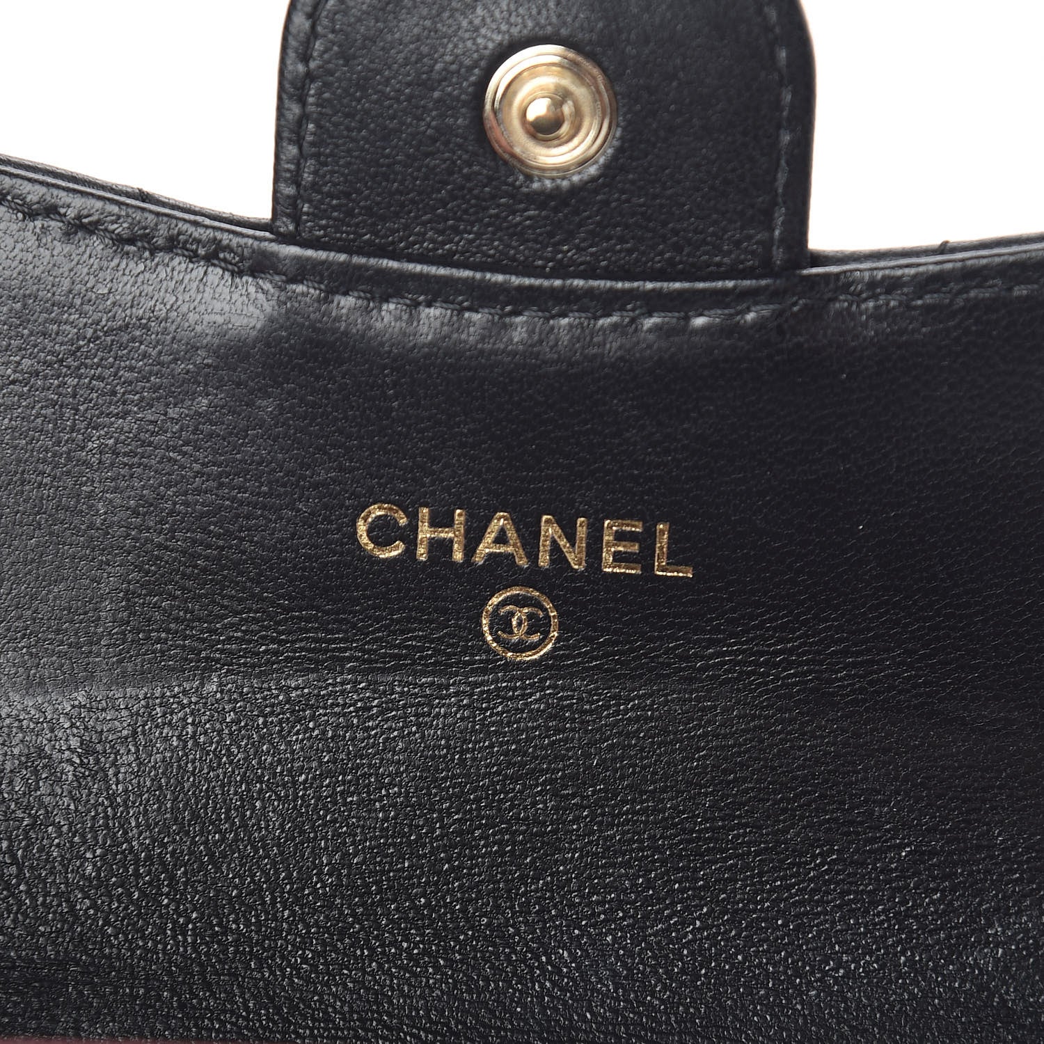 Chanel Lambskin Quilted Flap Card Holder Wallet Black 6 of 18