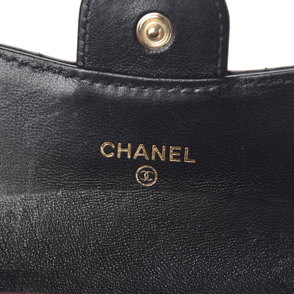 Chanel Lambskin Quilted Flap Card Holder Wallet Black 6 of 18