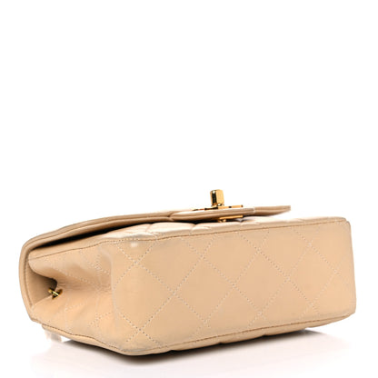 Chanel Lambskin Quilted Mini Square Flap Beige 3 of 26