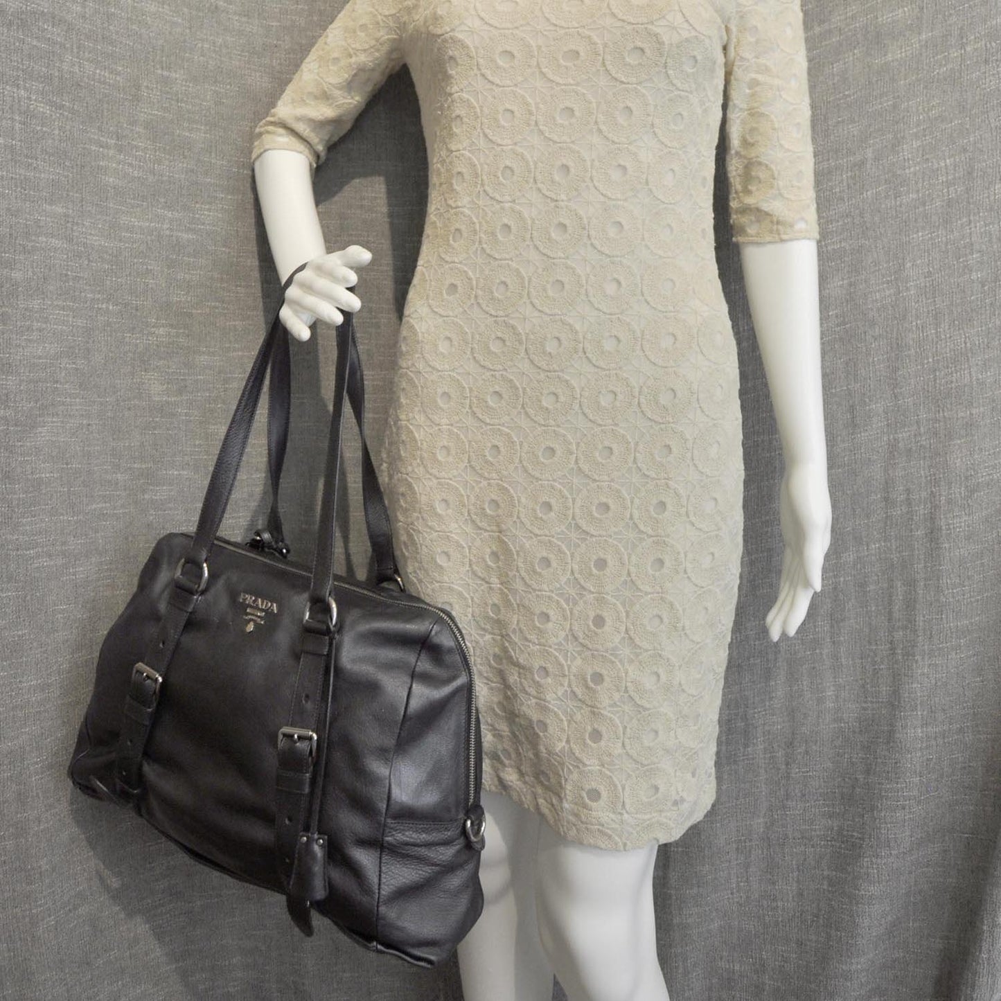 Leather Large New Look Satchel Metallic Black