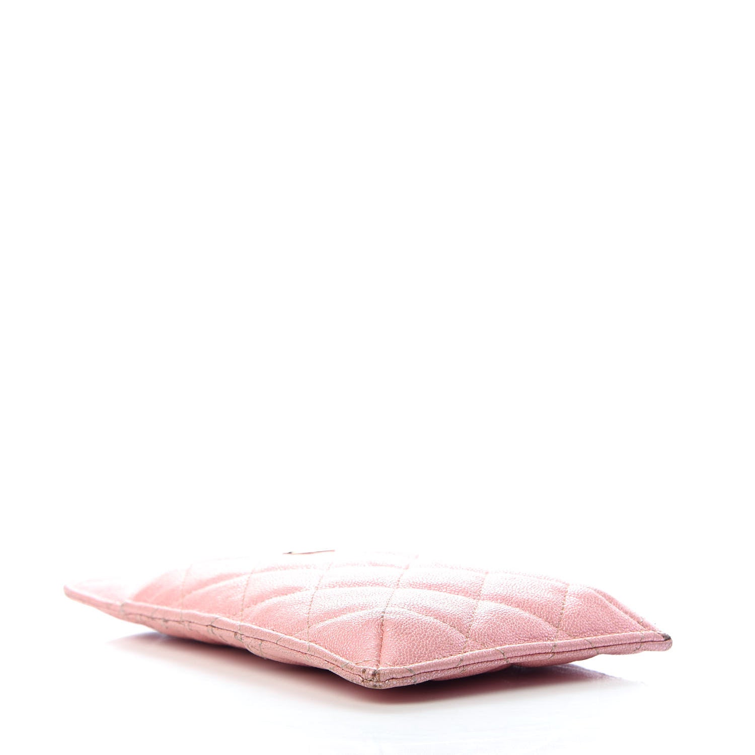Chanel Iridescent Caviar Quilted Classic Flat Wallet Pouch Pink 4 of 7