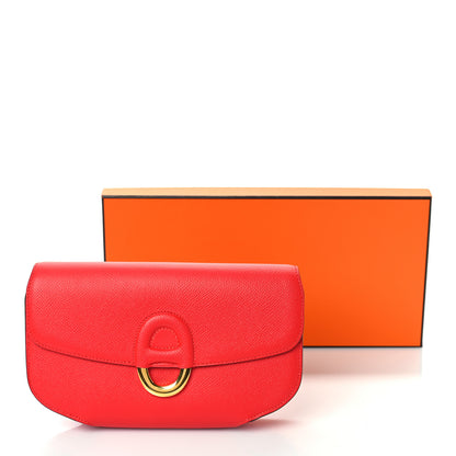 Hermes Epsom Cherche Midi Clutch Rouge Tomate 9 of 9