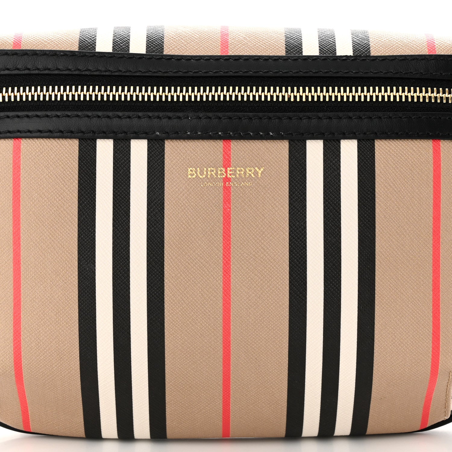 Burberry E-Canvas Icon Stripe Sonny Bum Bag Archive Beige 9 of 11