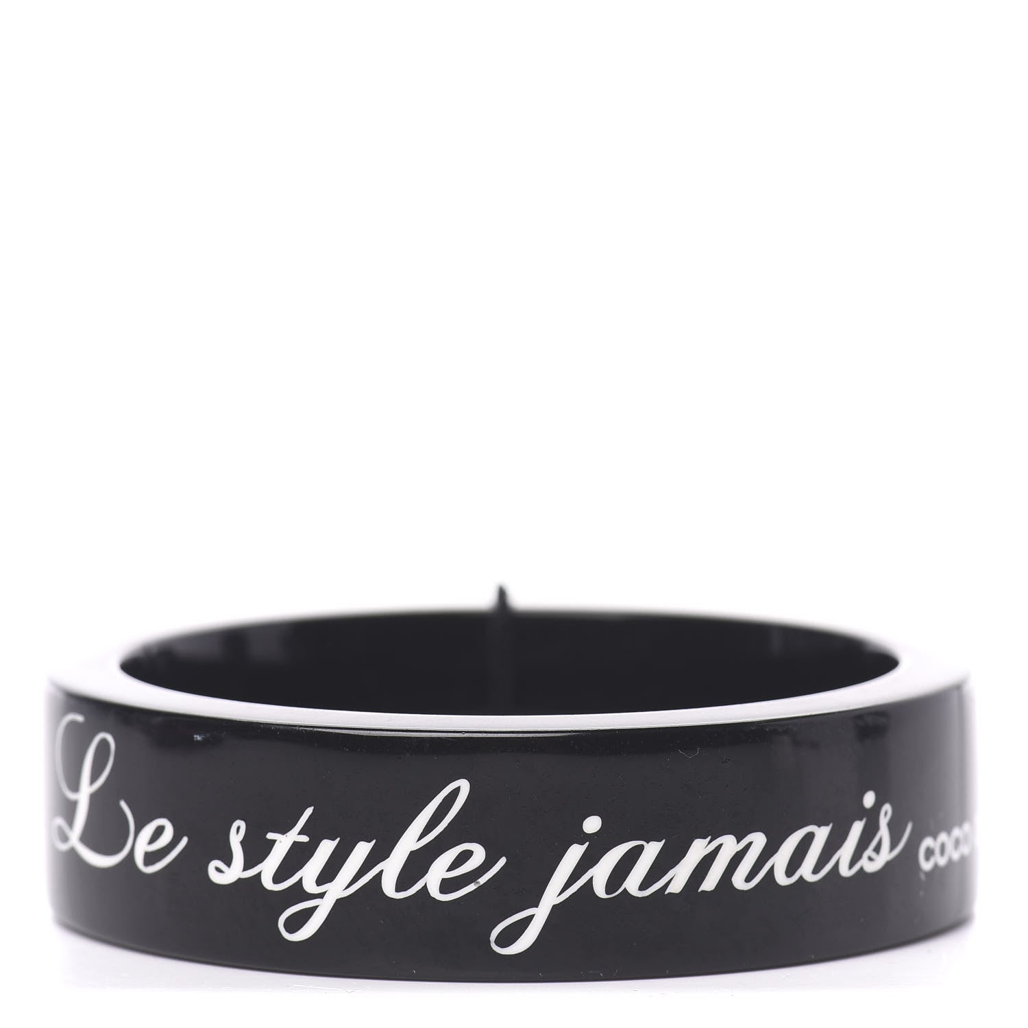Chanel Resin Coco Bangle Bracelet Black 1 of 6