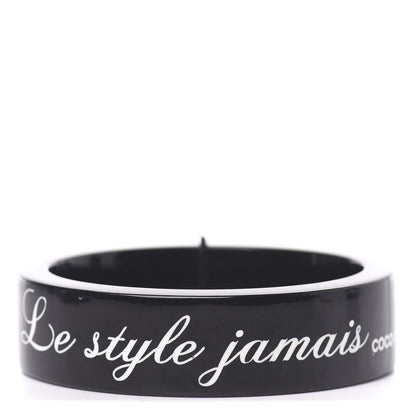Chanel Resin Coco Bangle Bracelet Black 1 of 6