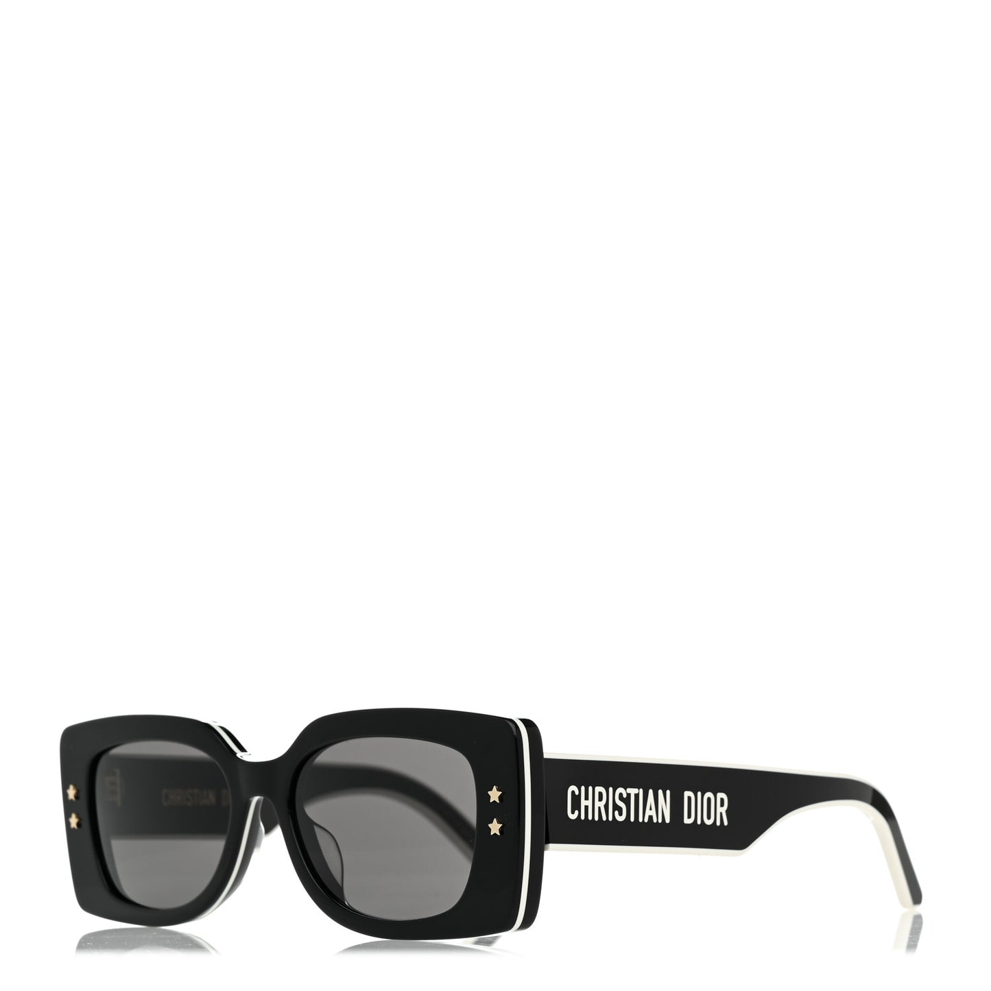Diorpacific S1U Square Sunglasses Black White