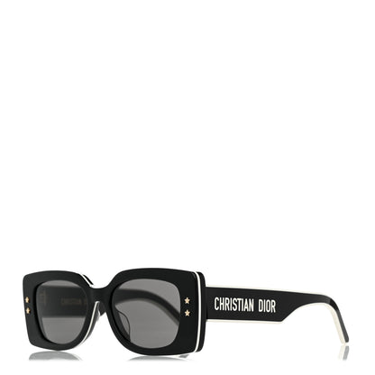 Christian Dior Diorpacific S1U Square Sunglasses Black White 1 of 8