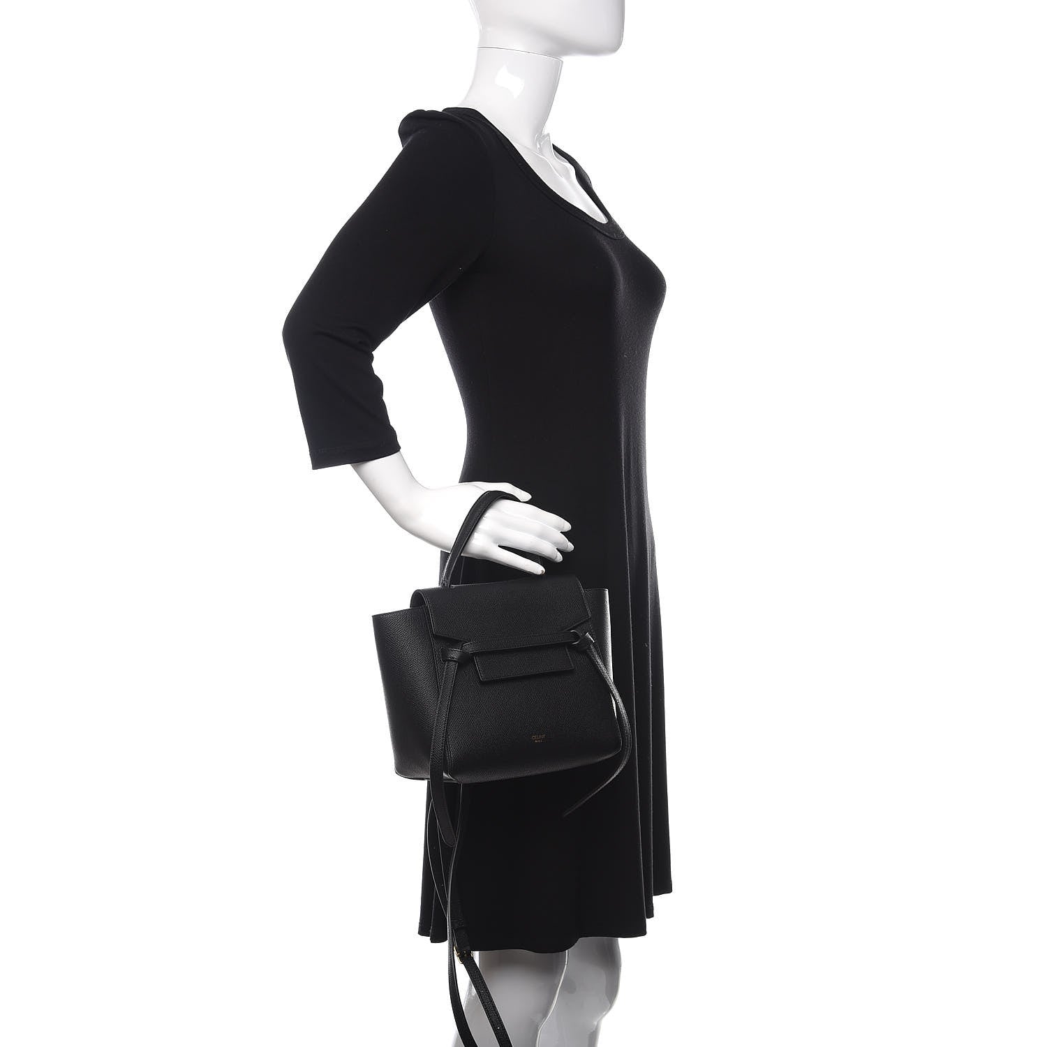 Celine Grained Calfskin Nano Belt Bag Black 5 of 12