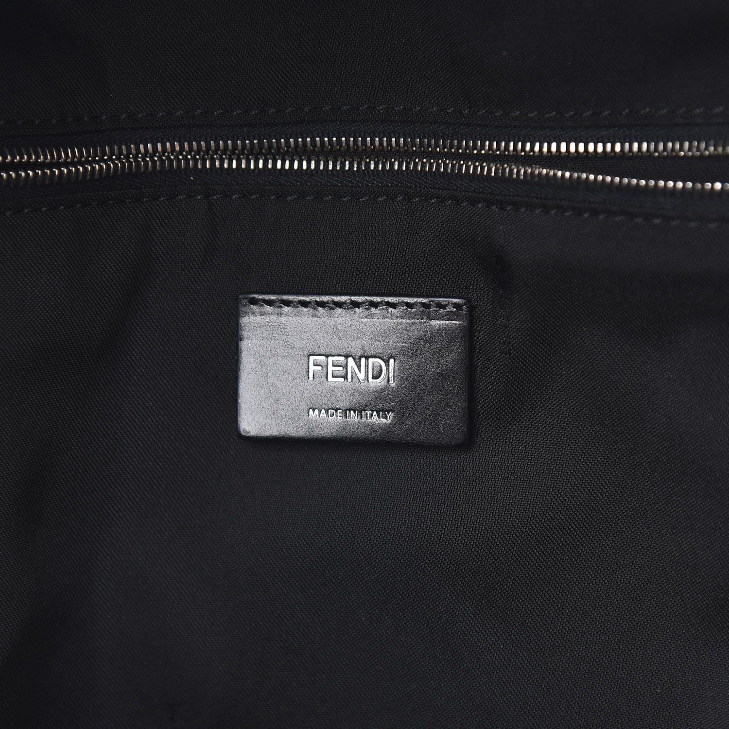 Fendi Nylon Vitello Liberty Metal Monster Eyes Rounded Backpack Black 5 of 11