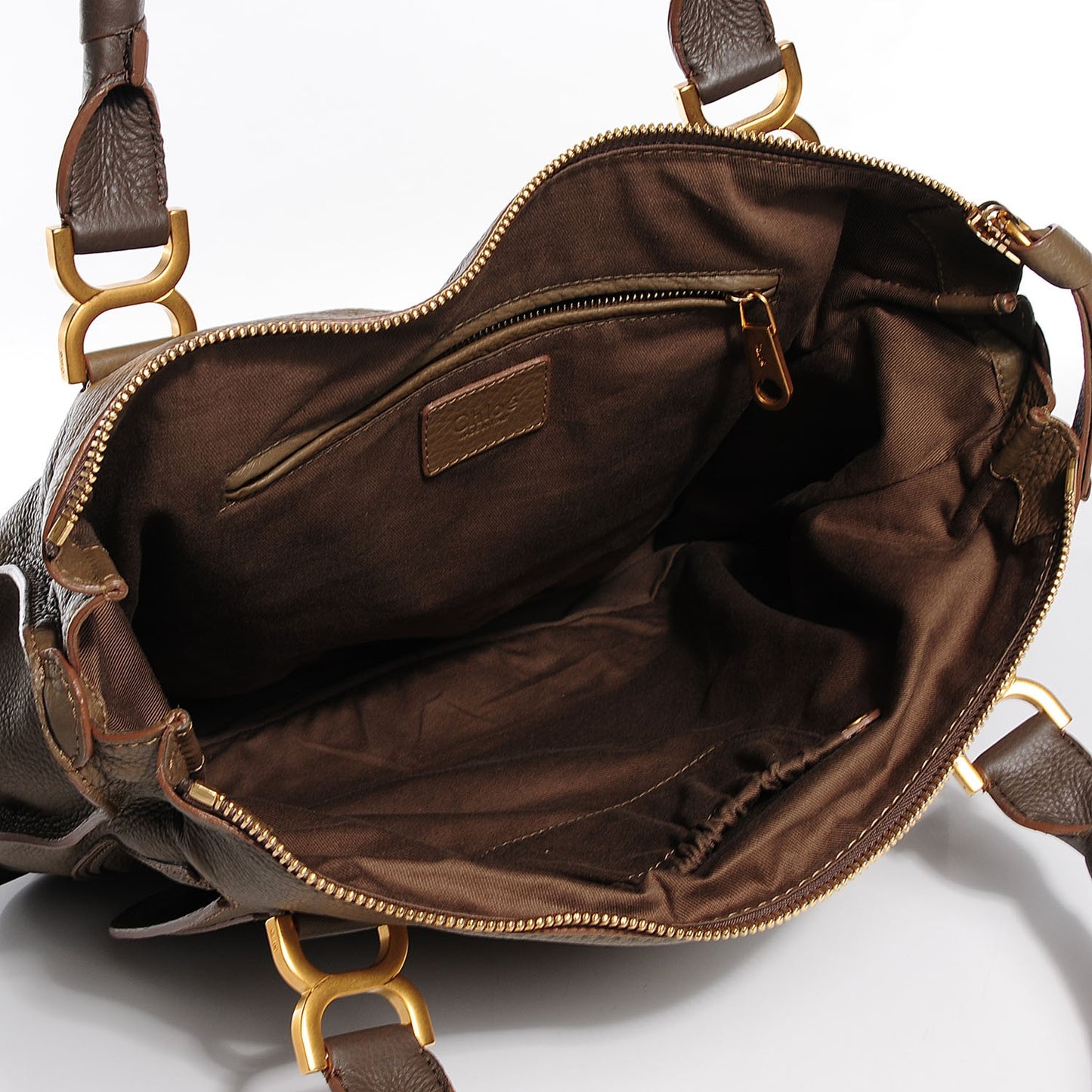 Calfskin Large Marcie Satchel Anchor Grey