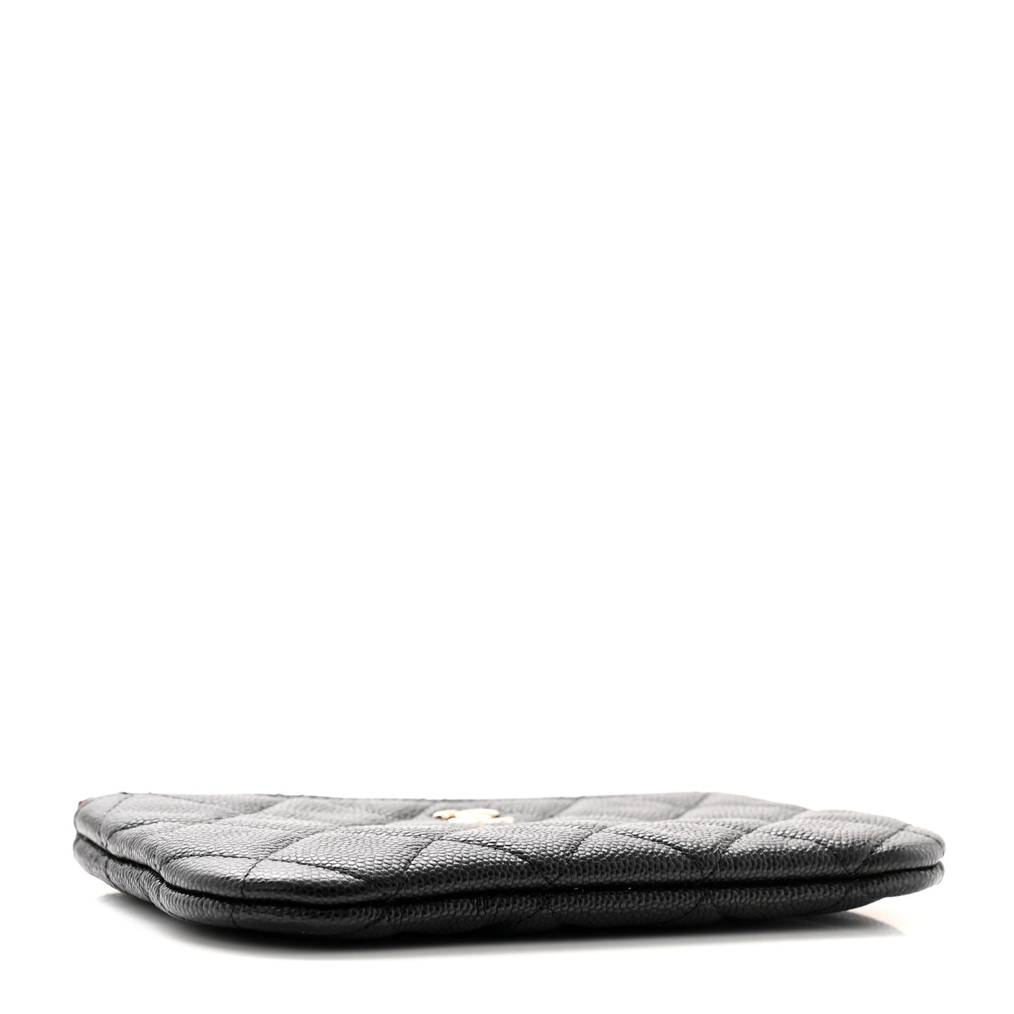 Caviar Quilted Small Cosmetic Case Black