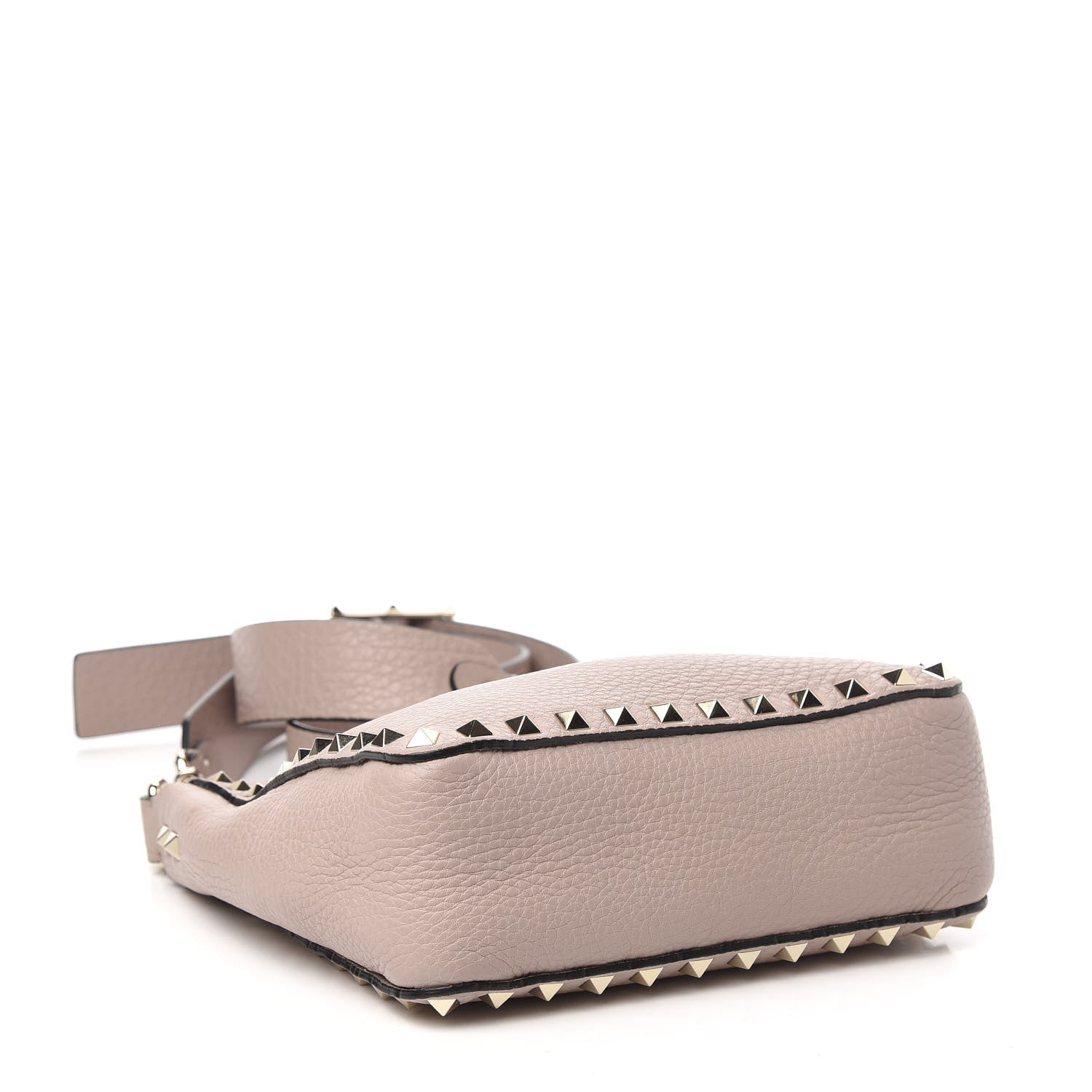 Valentino Garavani Pebbled Calfskin Mini Rockstud Flip-Lock Messenger Bag Poudre 3 of 9