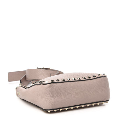 Valentino Garavani Pebbled Calfskin Mini Rockstud Flip-Lock Messenger Bag Poudre 3 of 9
