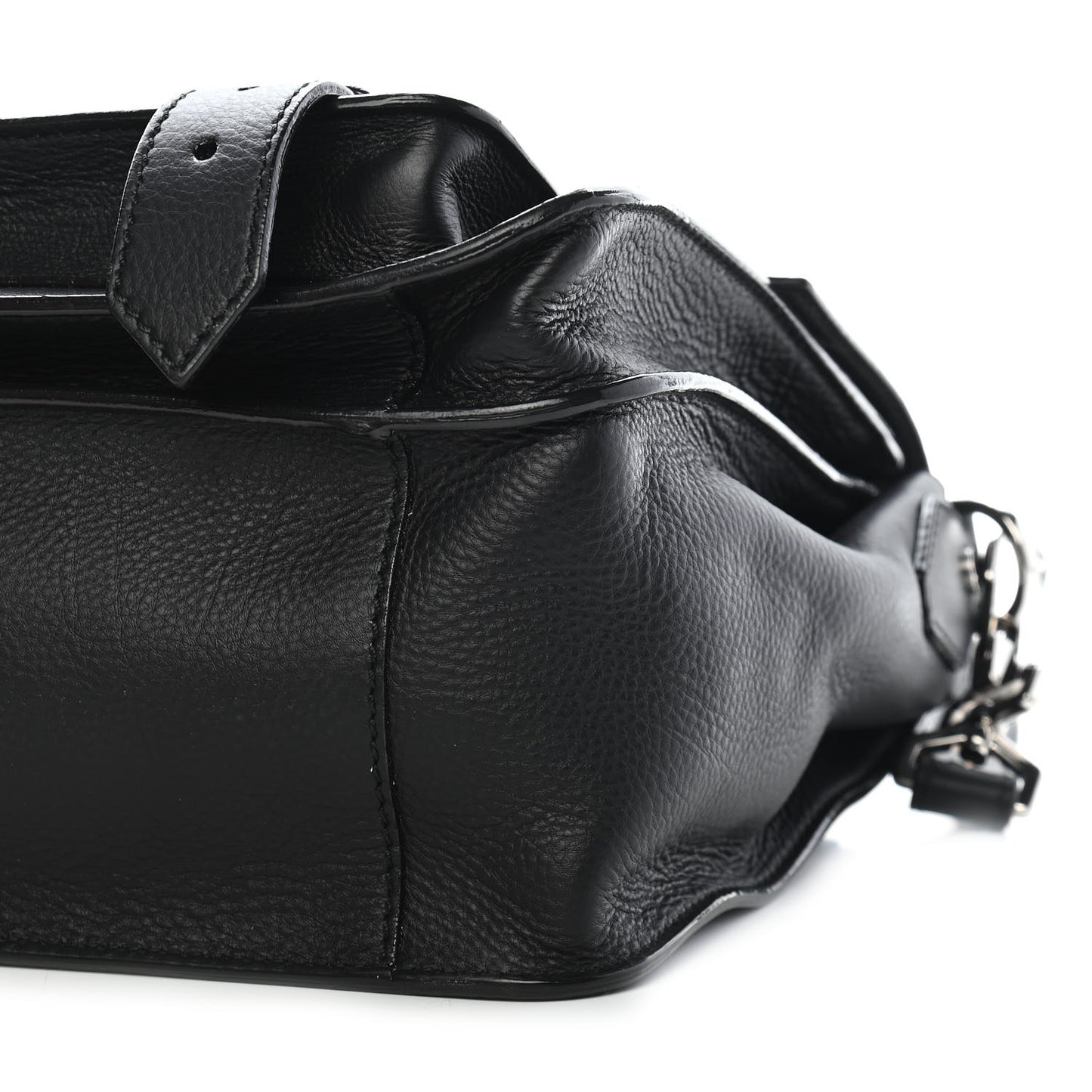 Soft Grainy Calfskin Medium PS1 Satchel Black