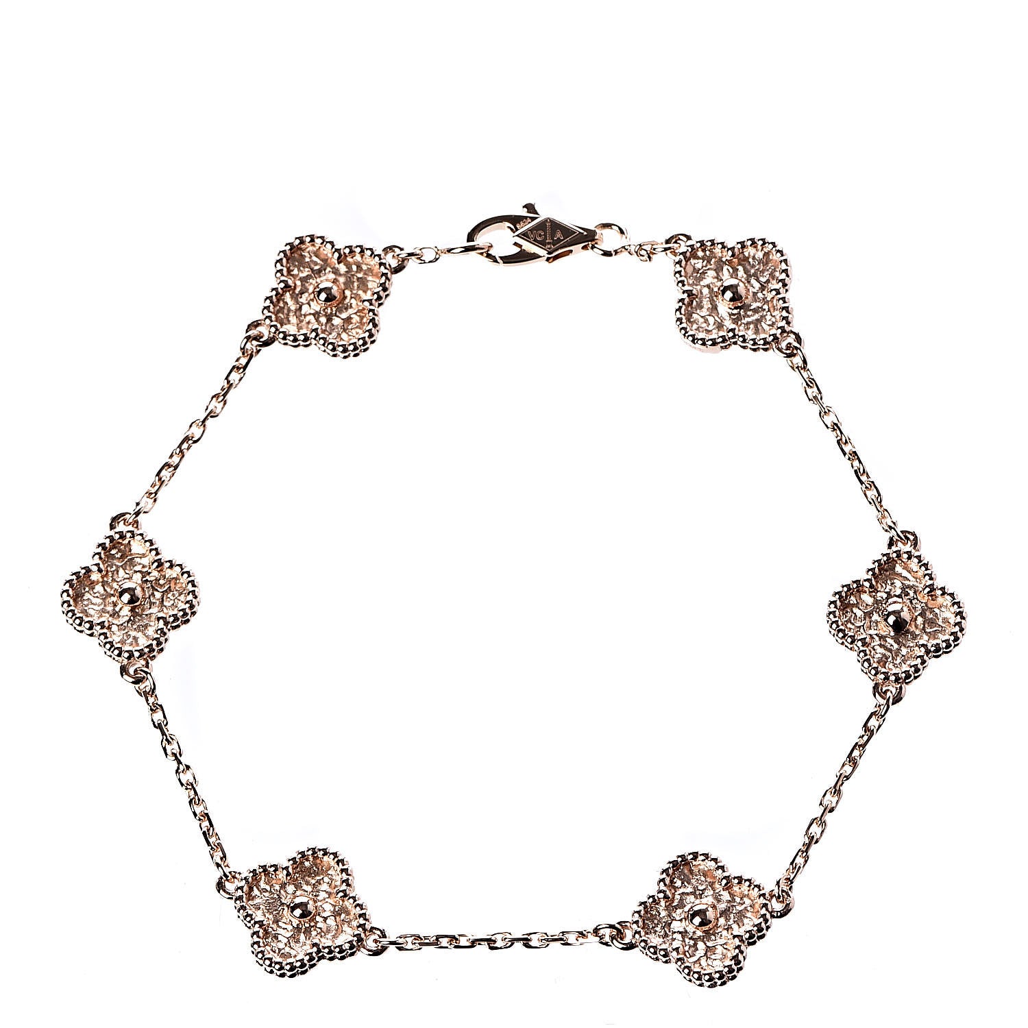 Van Cleef & Arpels 18K Rose Gold 6 Motifs Sweet Alhambra Bracelet 1 of 5