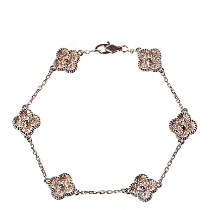 Van Cleef & Arpels 18K Rose Gold 6 Motifs Sweet Alhambra Bracelet 1 of 5