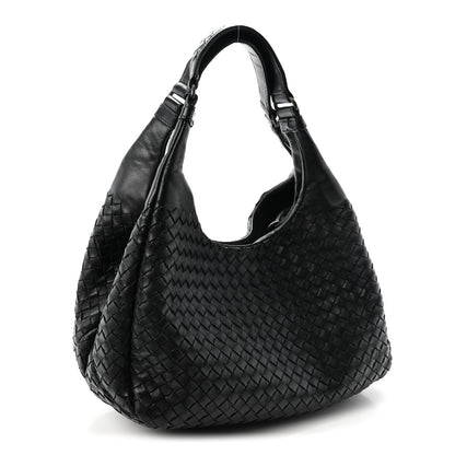 Bottega Veneta Nappa Intrecciato Medium Campana Shoulder Bag Black 3 of 10