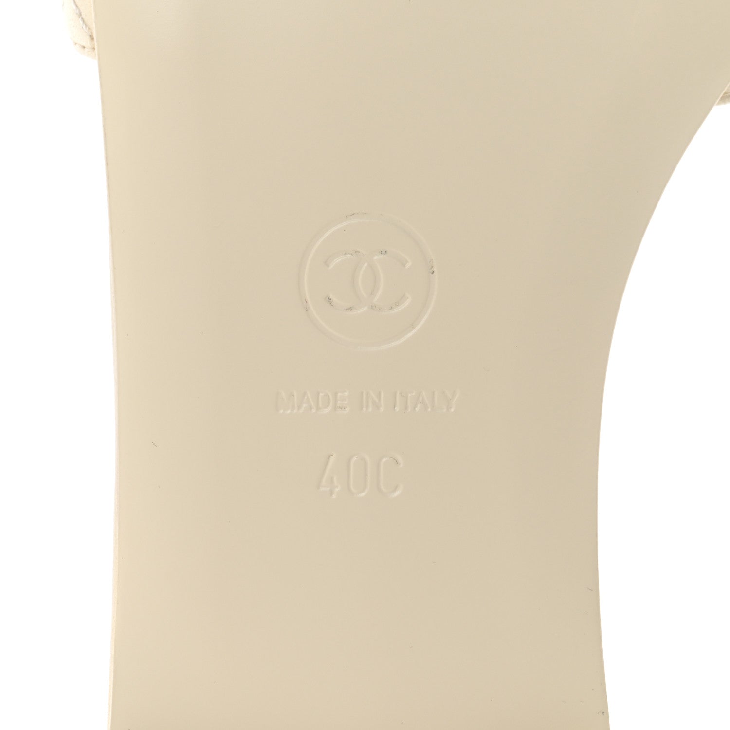 Chanel Lambskin Quilted CC Turnlock Sandals 40 Ivory 8 of 8