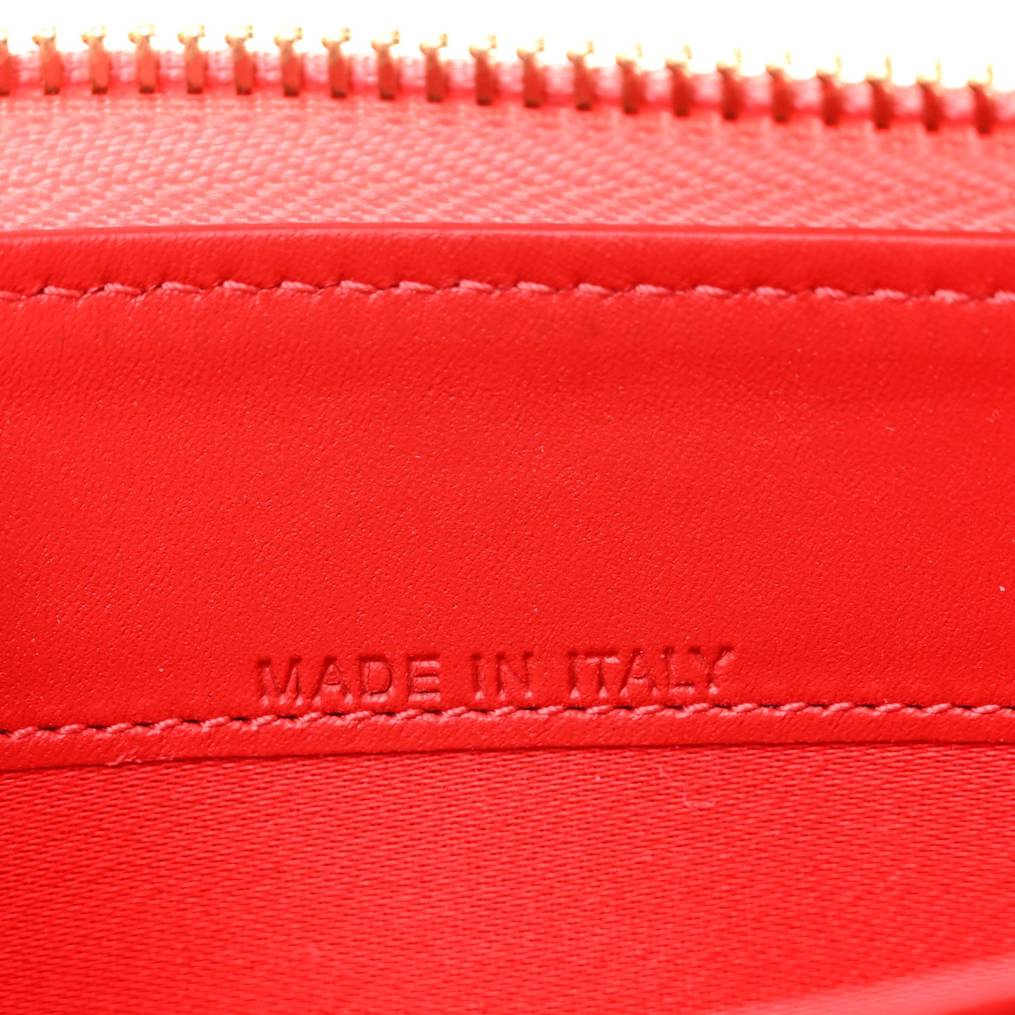 Calfskin Panettone Spiked Zip Around Wallet Pink