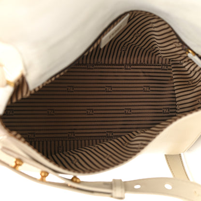 Fendi Calfskin Colorblock Anna Shoulder Bag Beige 5 of 10