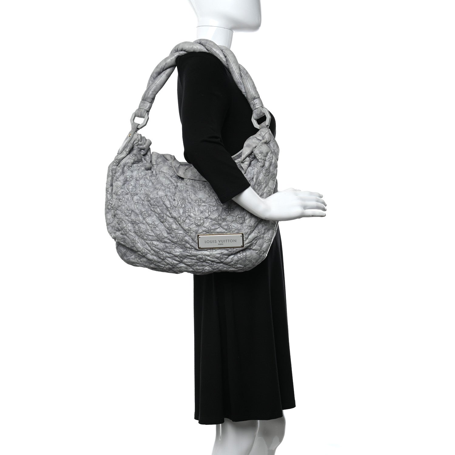 Louis Vuitton Lambskin Olympe Nimbus GM Gris Perle 2 of 17