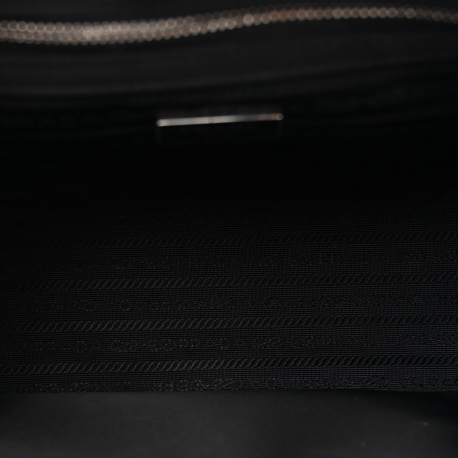 Prada Tessuto Nylon Nappa Zip Pocket Chain Tote Black 4 of 12
