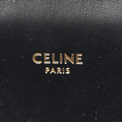 Celine Canvas Calfskin Triomphe Small Vertical Cabas Black White 6 of 12
