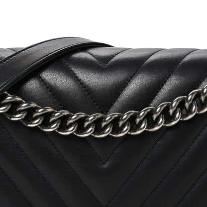 Chanel Lambskin Chevron Quilted New Medium Boy Flap Black 8 of 10