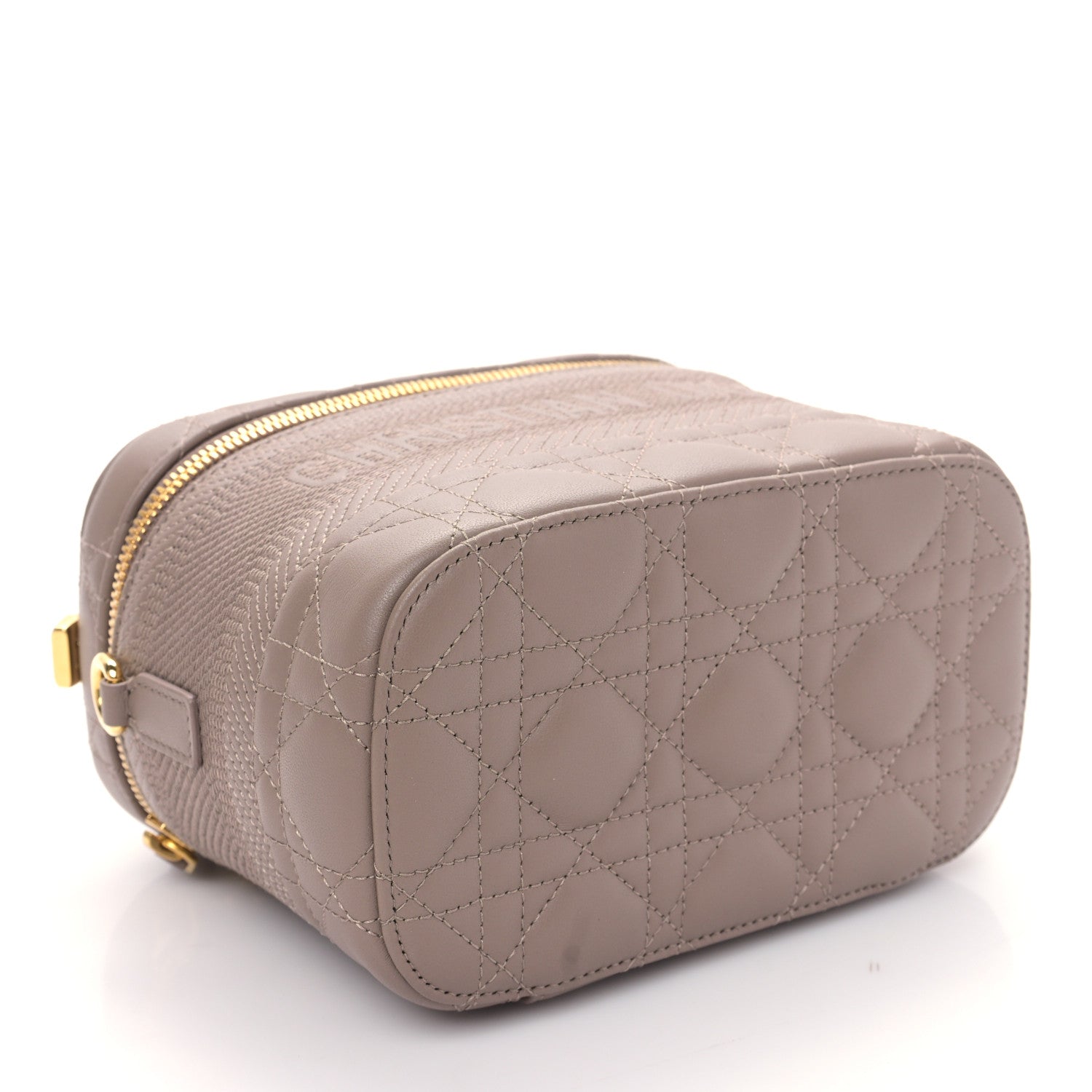 Christian Dior Lambskin Cannage Small Diortravel Vanity Case Warm Taupe 4 of 8