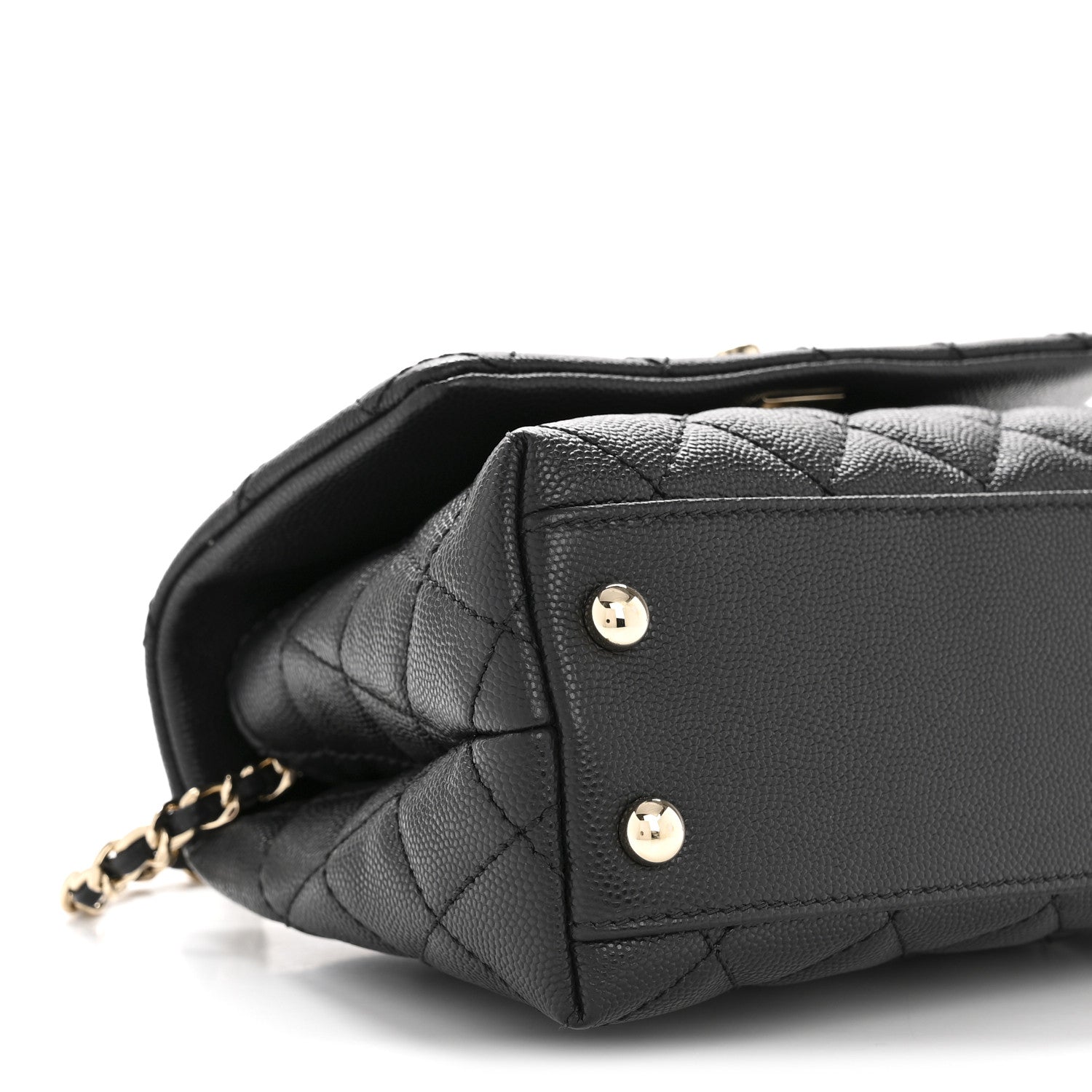 Chanel Caviar Quilted Extra Mini Coco Handle Flap Black 9 of 11