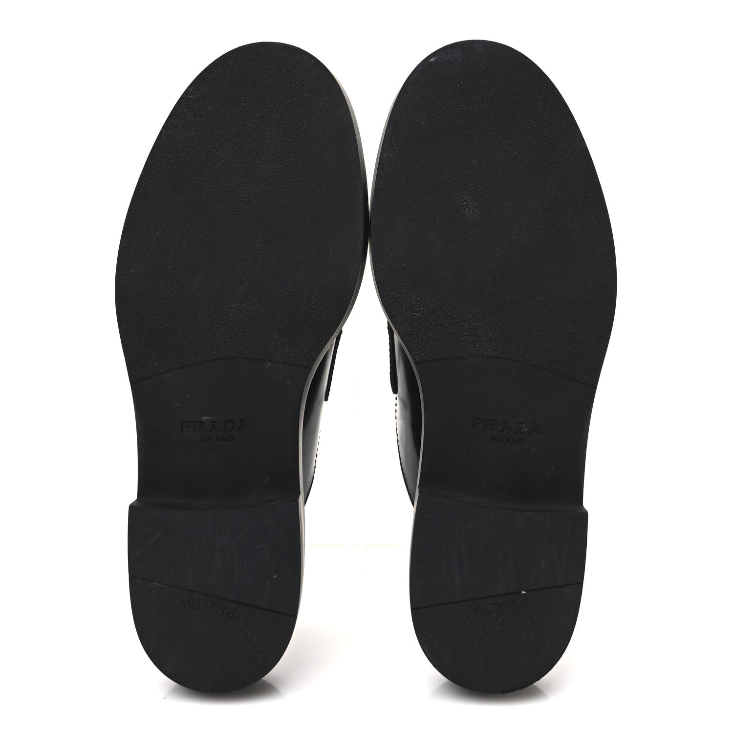 Prada Spazzolato Triangle 40mm Loafer Mules 37.5  Black 7 of 10