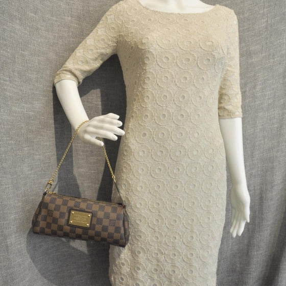 Louis Vuitton Damier Ebene Eva Clutch 3 of 10