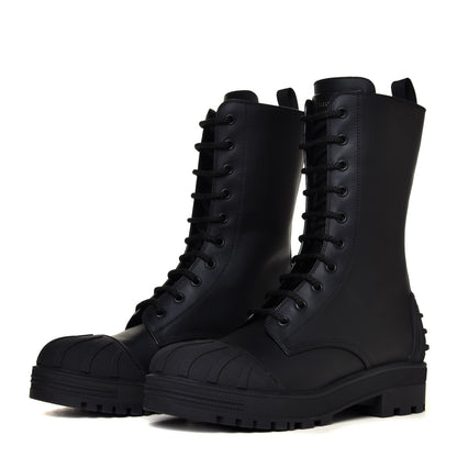 Christian Dior Calfskin Rubber Dioriron Boots 38 Black 4 of 12