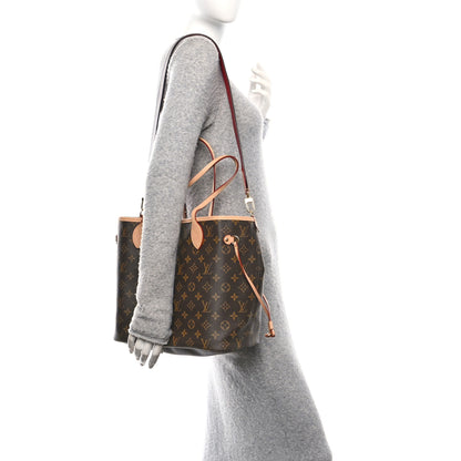 Louis Vuitton Monogram Inside Out Neverfull Bandouliere MM Rouge Sari 2 of 9