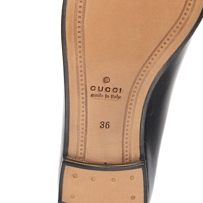 Gucci Calfskin Womens Jordaan Loafers 36 Black 7 of 10