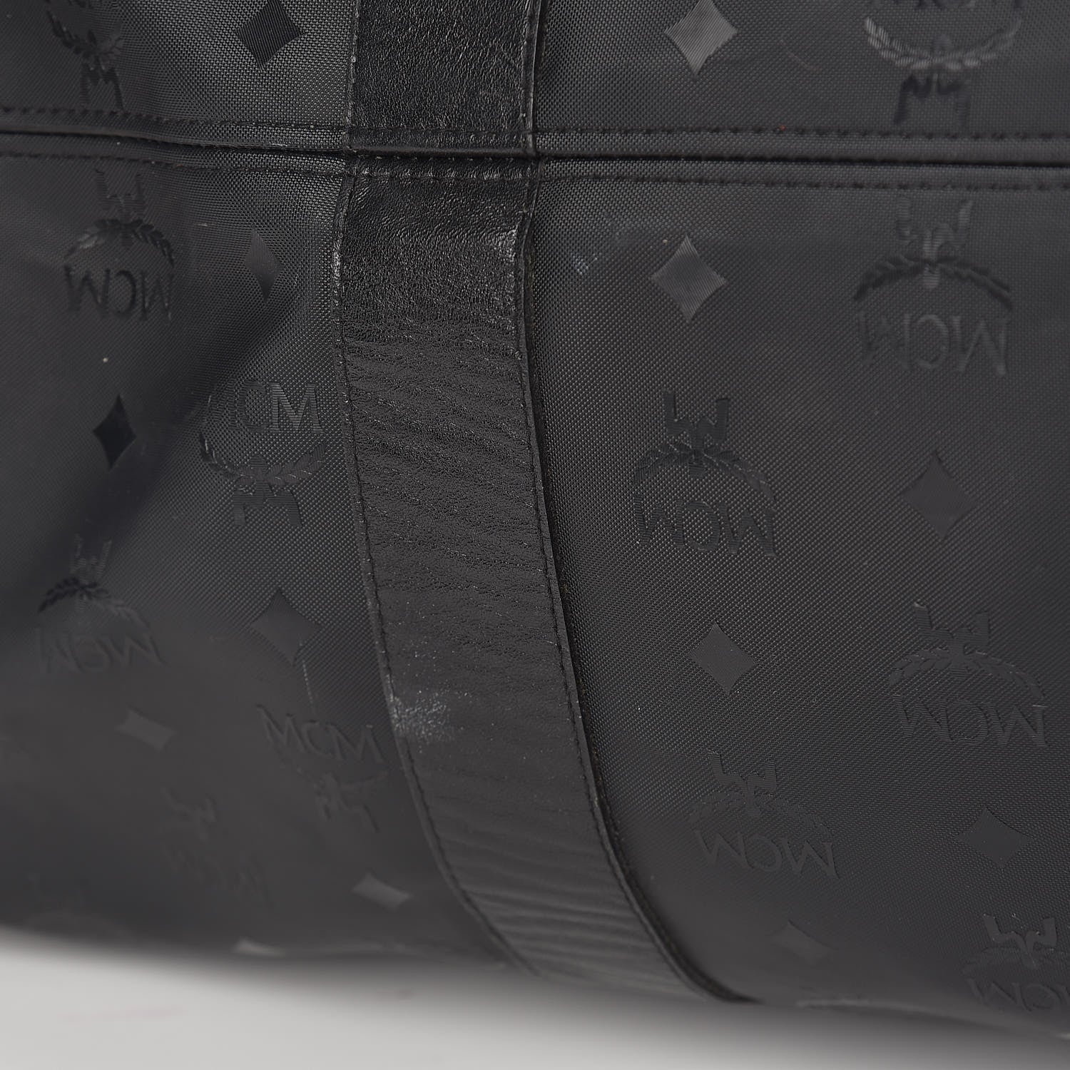 MCM Monogram Coated Canvas Weekender Black 10 of 18