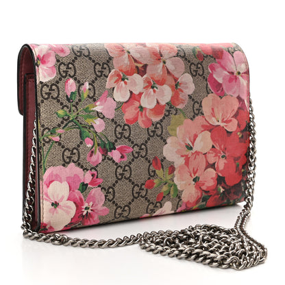 Gucci GG Supreme Monogram Blooms Mini Dionysus Chain Wallet Beige Multicolor Dry Rose 3 of 10