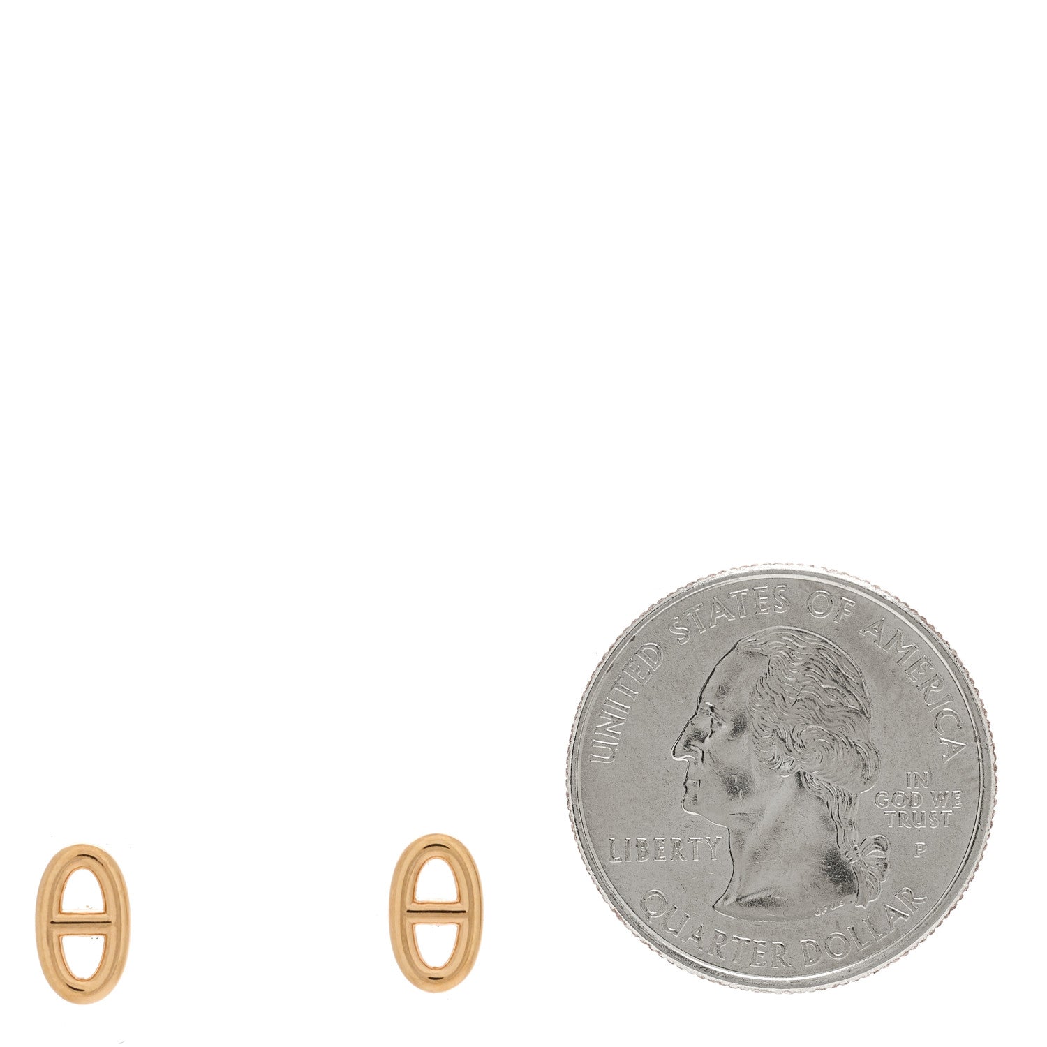 Hermes 18K Rose Gold TPM Farandole Stud Earrings 2 of 5