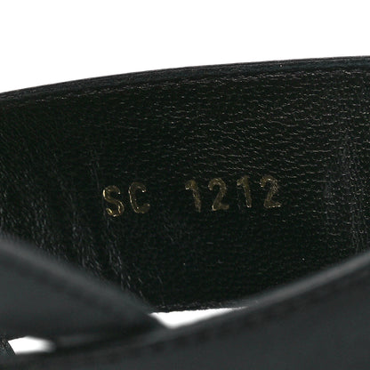 Louis Vuitton Glazed Calfskin Orsay Flat Sandals 40 Black 7 of 8