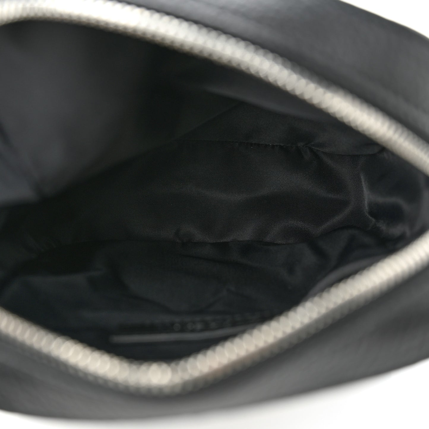 Pebbled Calfskin Logo Embossed Thornton Messenger Bag Black