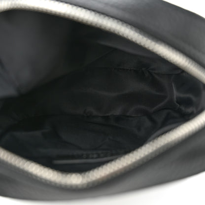 Burberry Pebbled Calfskin Logo Embossed Thornton Messenger Bag Black 5 of 13