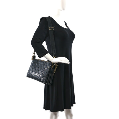 Louis Vuitton Lambskin Embossed Monogram Coussin PM Black 2 of 11