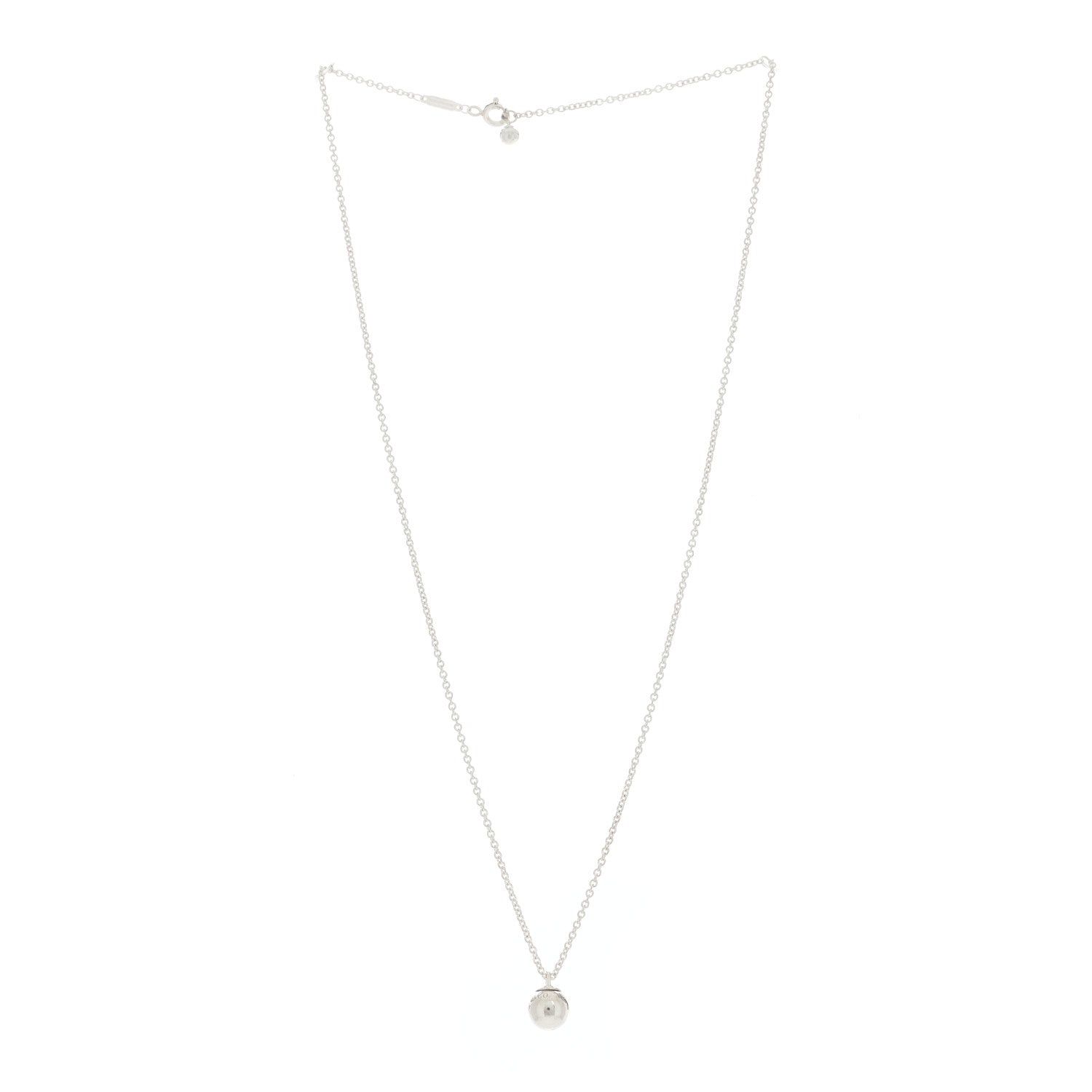 Tiffany Sterling Silver 8mm HardWear Ball Pendant Necklace 2 of 6