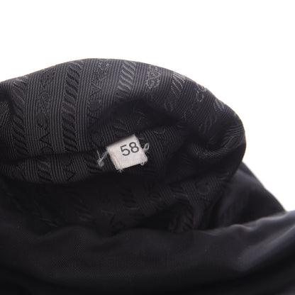 Prada Tessuto Nylon Calfskin Hobo Black Brown 9 of 9