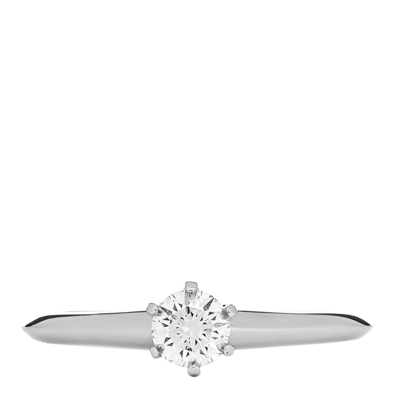 Tiffany Platinum Diamond .29ct Solitaire Engagement Ring 50 5.5 1 of 6