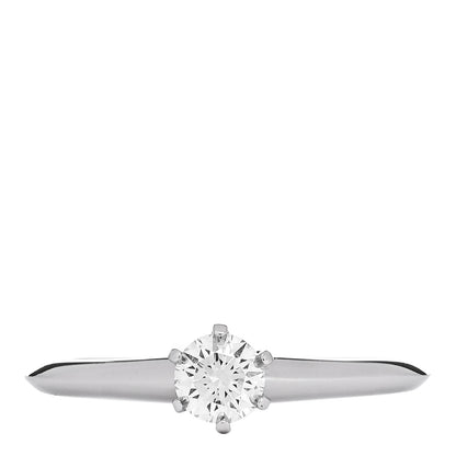 Tiffany Platinum Diamond .29ct Solitaire Engagement Ring 50 5.5 1 of 6