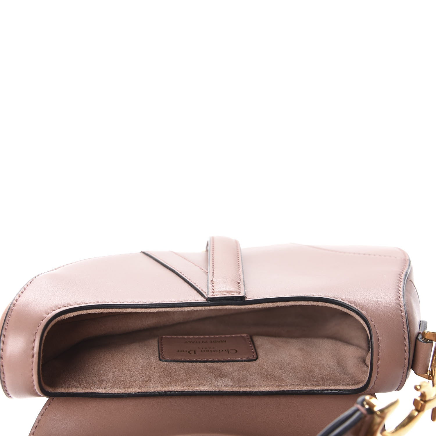Christian Dior Calfskin Mini Saddle Bag Taupe 5 of 10