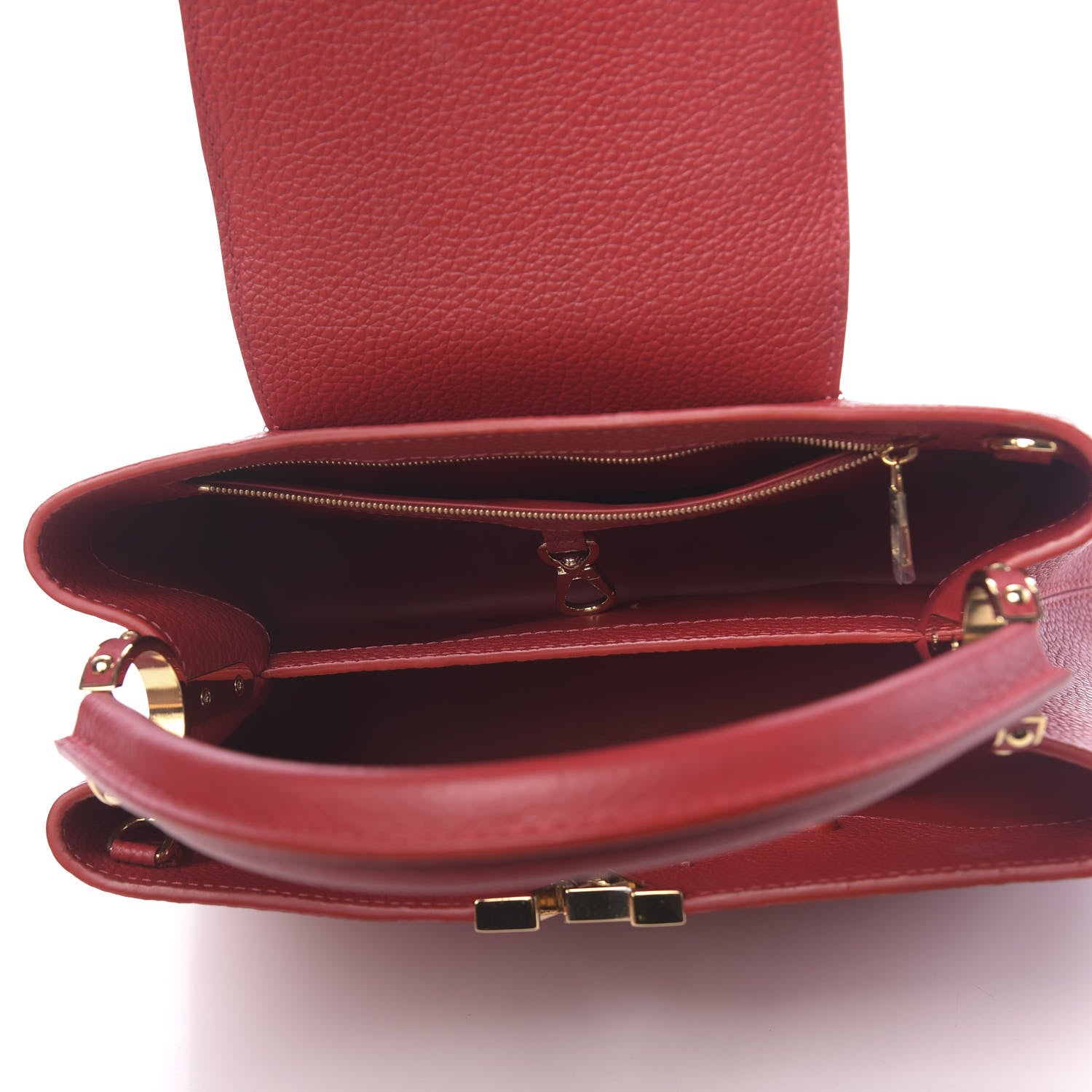 Louis Vuitton Taurillon Capucines PM Scarlet 6 of 11
