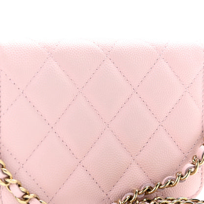 Chanel Caviar Quilted Mini Chain Bag Pink 12 of 13